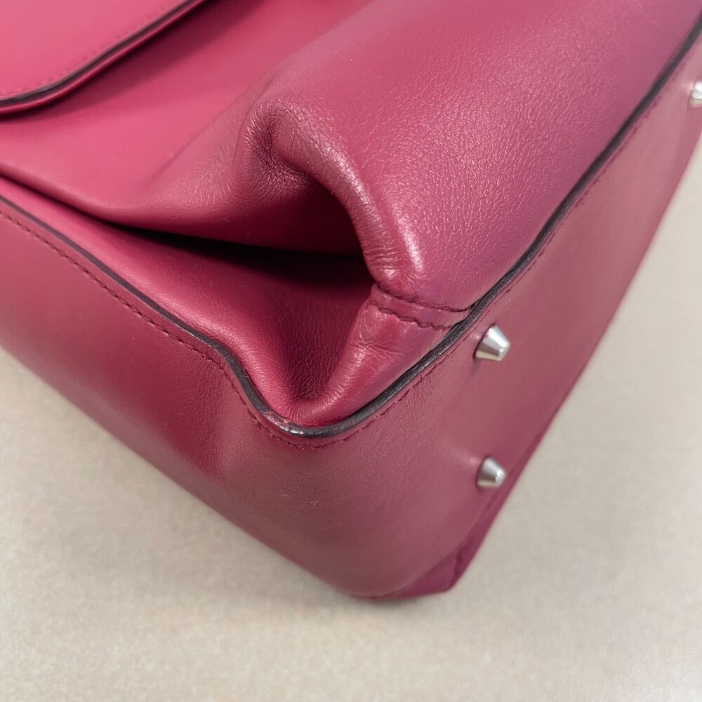 Gucci Interlocking G Top Handle Bag in Red Calfskin Leather - Preowned - Picture 14 of 16